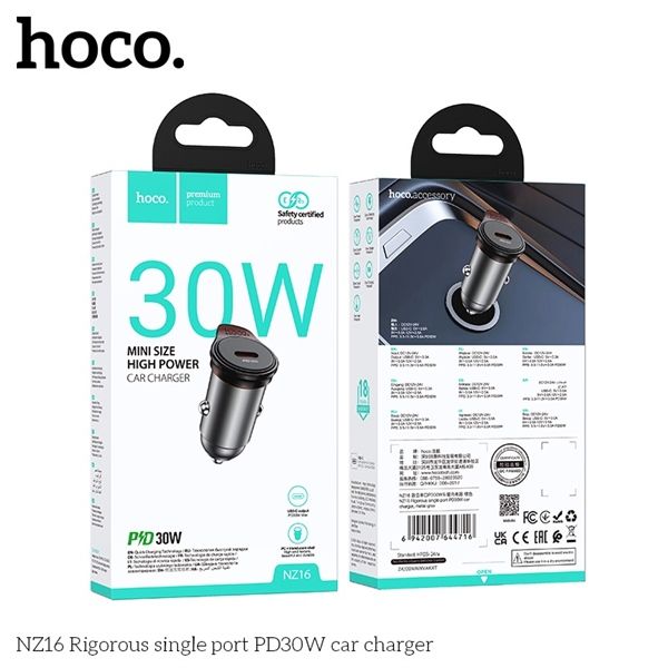 Cóc Sạc Xe Ô Tô - Hoco NZ16 - Sạc Nhanh 30W