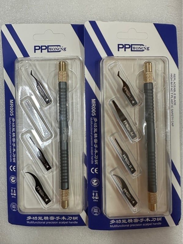 TBSC - Bộ Dao Đục Làm Main 1 Cán 4 Lưỡi PPD Woneng