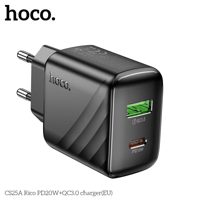 Cóc Sạc Nhanh - Hoco CS25A - PD20W (1 cổng USB + Type C)