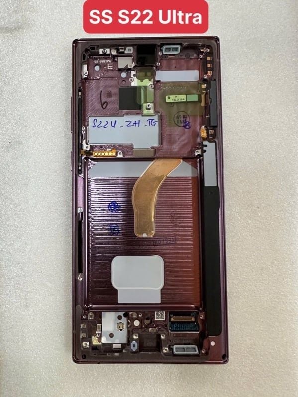 Màn Hình Samsung S22 Ultra / SS908 - Zin Hãng - Khung Tím (Amoled)