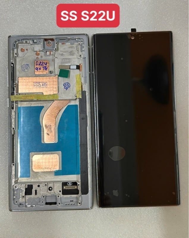 Màn Hình Samsung S22 Ultra / S908 - QX Khung Phôi To - Trắng