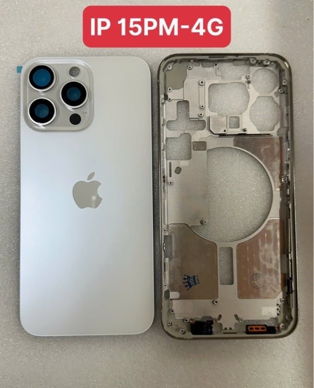 Vỏ Bộ Iphone 15 Pro Max 4G Zin ( Full PK ) - Trắng ( có ks)