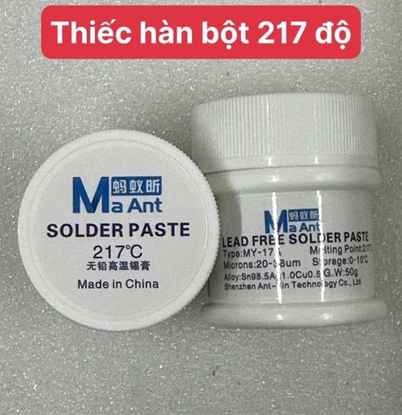 TBSC - Chì Bột / Chì Đúc / Thiếc Bột Maant 217° - 50gr (vệ sinh chân ic, hàn linh kiện, ic phát nhiệt thấp)