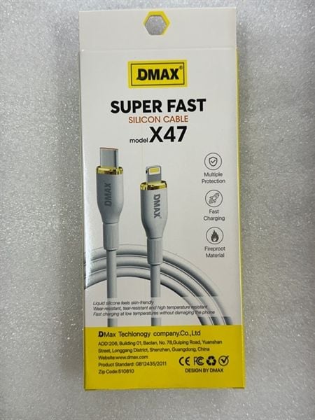 Cáp Sạc Dmax X47 - C.IP- c to iphone - 1m