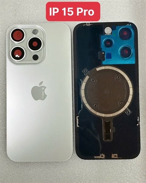 Lưng Iphone 15 Pro Zin - Trắng (+ KC+ Sạc Không Dây)