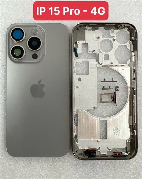 Vỏ Bộ Iphone 15 Pro - 4G Zin Titan - ( Full PK )