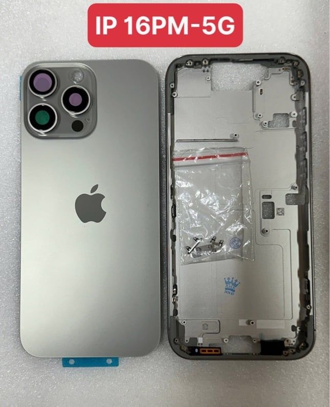 Vỏ Bộ Iphone 16 Pro Max 5G Zin ( Full PK ) - Titan Tự Nhiên ( ko ks, ko nút 5G )