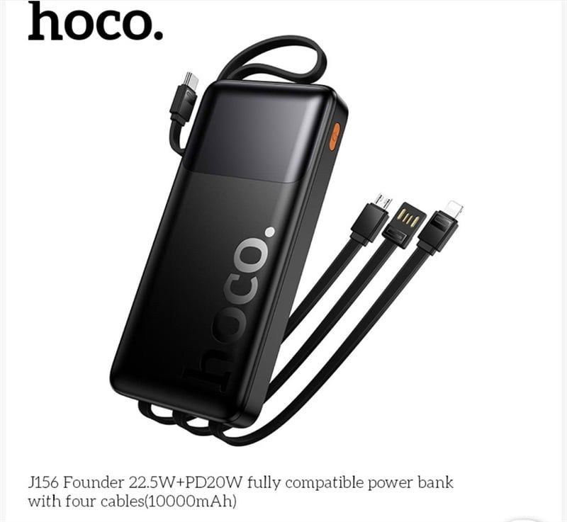 Pin Dự Phòng 10000mAh - Hoco J156 - Kèm 3 Dây