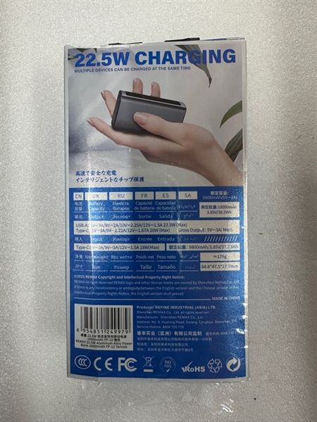 Pin Dự Phòng Remax FP - 12 - 10000mAh - Sạc Nhanh 22.5W