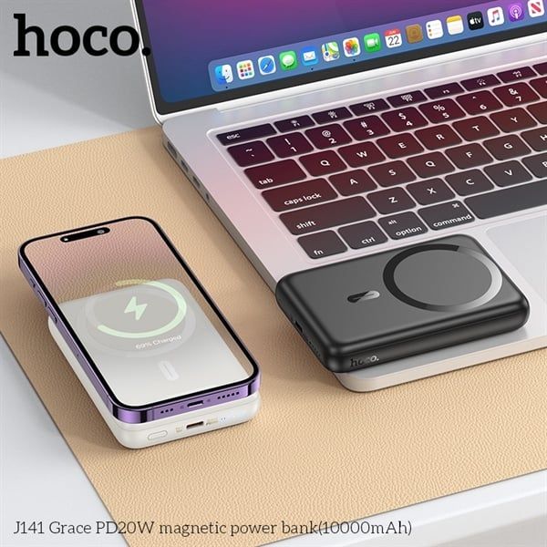 Pin Dự Phòng Hoco J141/ Sạc Không Dây - Sạc Nhanh 14W - 10000mAh