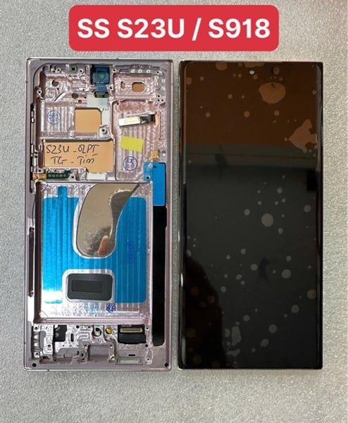 Màn Hình Samsung S23 Ultra / S918 - 2ic/ OLED - Khung - Phôi To - Tím