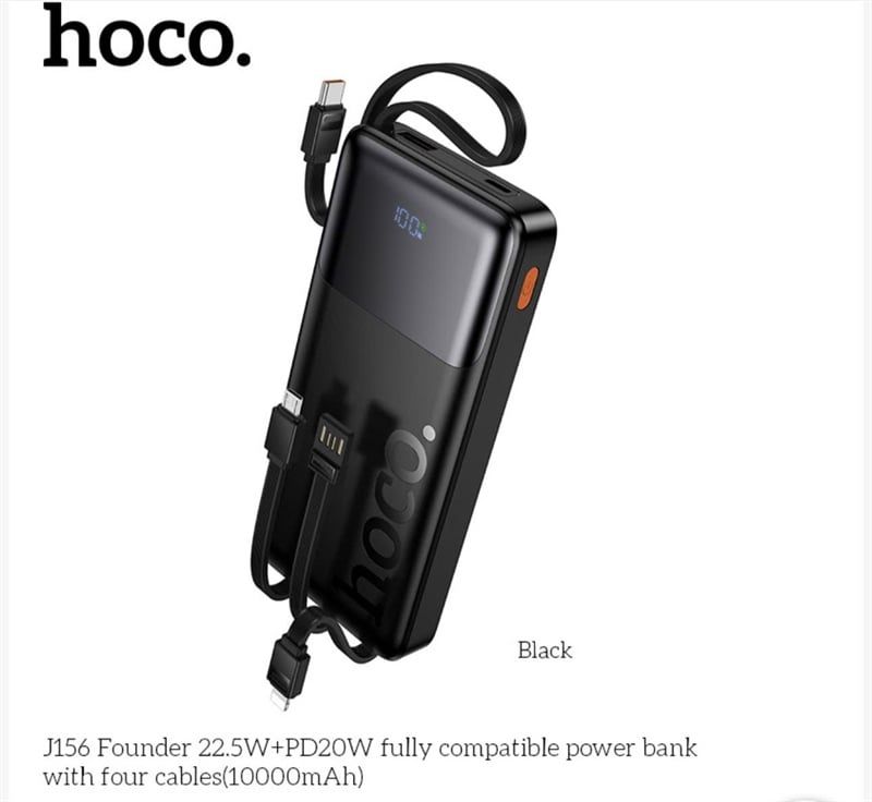 Pin Dự Phòng 10000mAh - Hoco J156 - Kèm 3 Dây