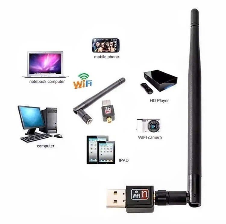 USB Wifi 802.11N + Anten Cao Cấp