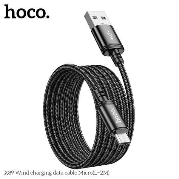 Cáp Sạc USB.MICRO - Hoco X89 - dù 2m (sl20-1/30-2/50-3)
