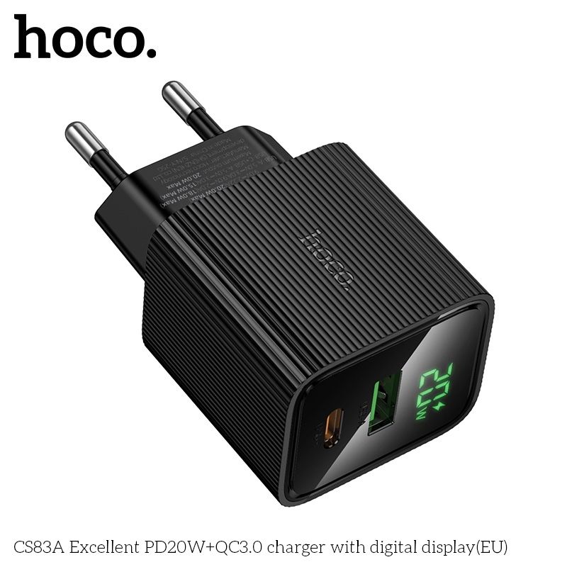 Cóc Sạc Nhanh - Hoco CS83A - PD20W (1 cổng USB + Type C)