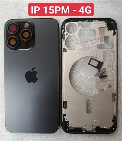 Vỏ Bộ Iphone 15 Pro Max 4G Zin ( Full PK ) - Đen ( có ks)