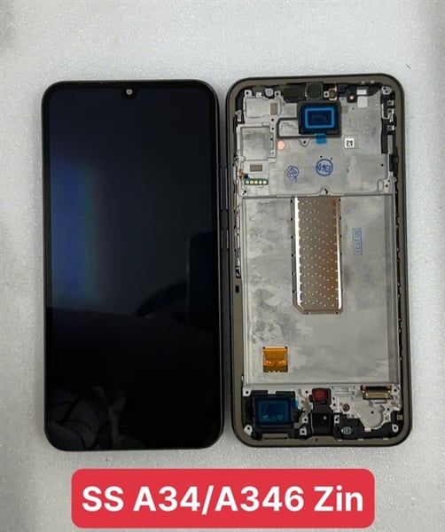 Màn Samsung A34 / A346 - Zin Ép Kính - Khung Đen (Amoled)