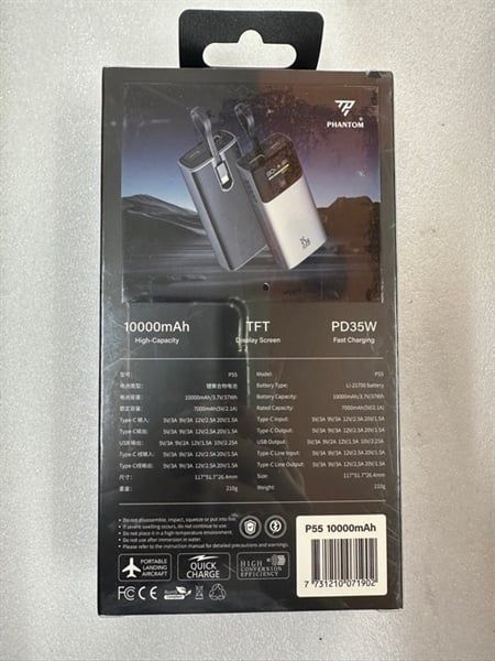 Pin Dự Phòng PHANTOM P55 - Sạc Nhanh 35W - 10000mAh (kèm dây)