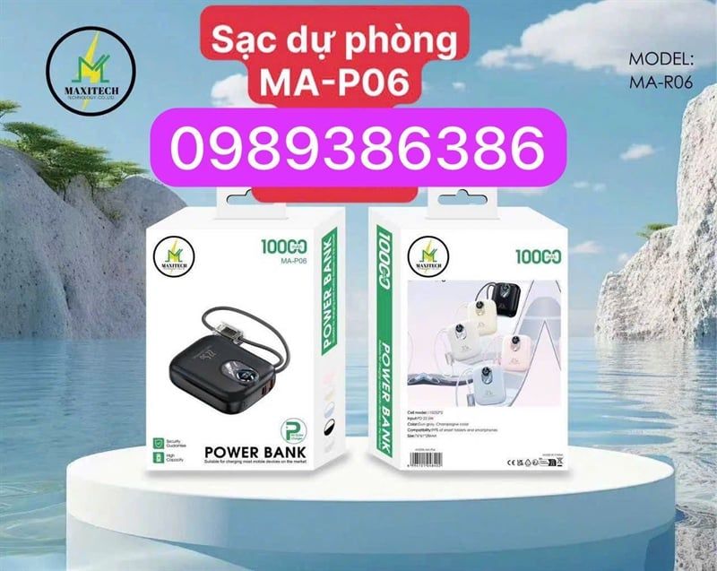 Pin Dự Phòng Maxitech MA - P06 - 10000mAh - Sạc Nhanh 22.5W