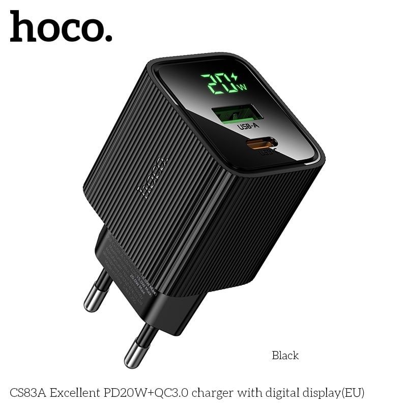 Cóc Sạc Nhanh - Hoco CS83A - PD20W (1 cổng USB + Type C)