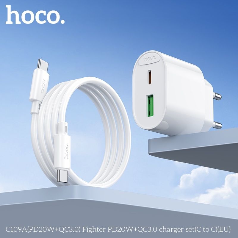 Sạc Bộ C2C : Hoco C109A - Sạc Nhanh PD20W + QC3.0 - C to C (sl10-1/20-2/50-3)