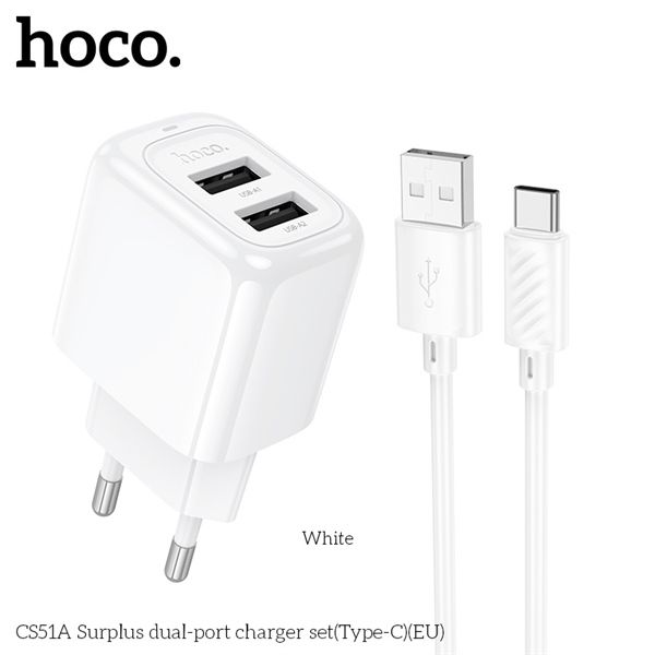 Sạc Bộ USB.C : Hoco CS51A - Sạc Nhanh 2.4A - C