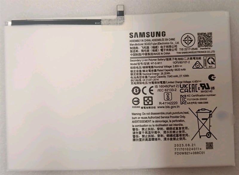 Pin Samsung Tab A9 Plus / WT-S-W11 / X210/ X215/ X216/ TAB A9+/ 7040mAh