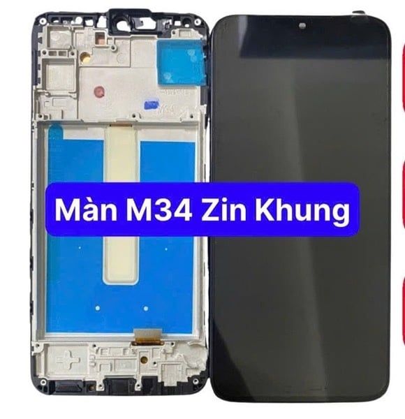 Màn Hình Samsung M34 - Zin Khung Đen - Bóc Máy (Amoled)