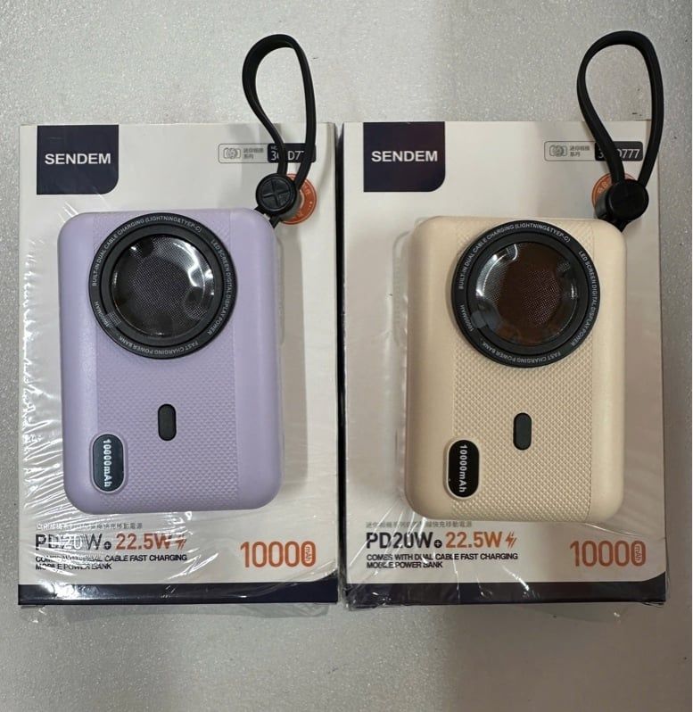 Pin Dự Phòng SENDEM 3C - D777 - 10000mAh - Sạc Nhanh PD22.5W - Kèm Dây