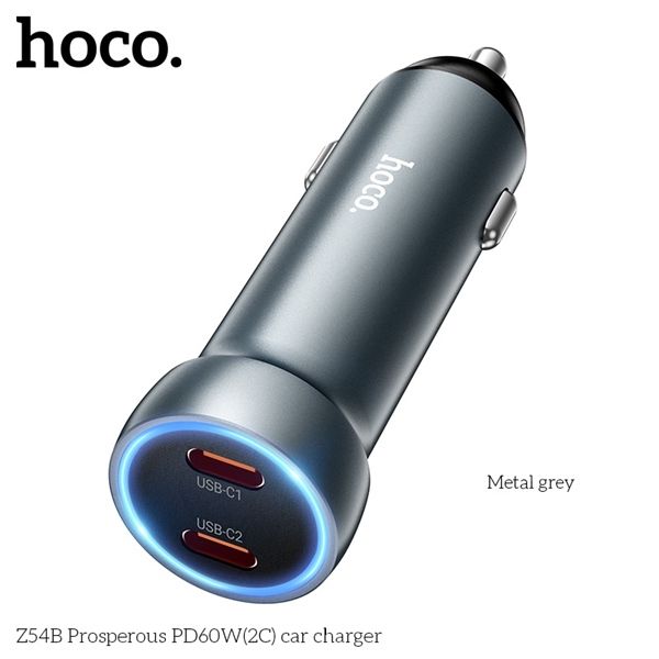 Cóc Sạc Xe Ô Tô - Hoco Z54B - Sạc Nhanh 60W