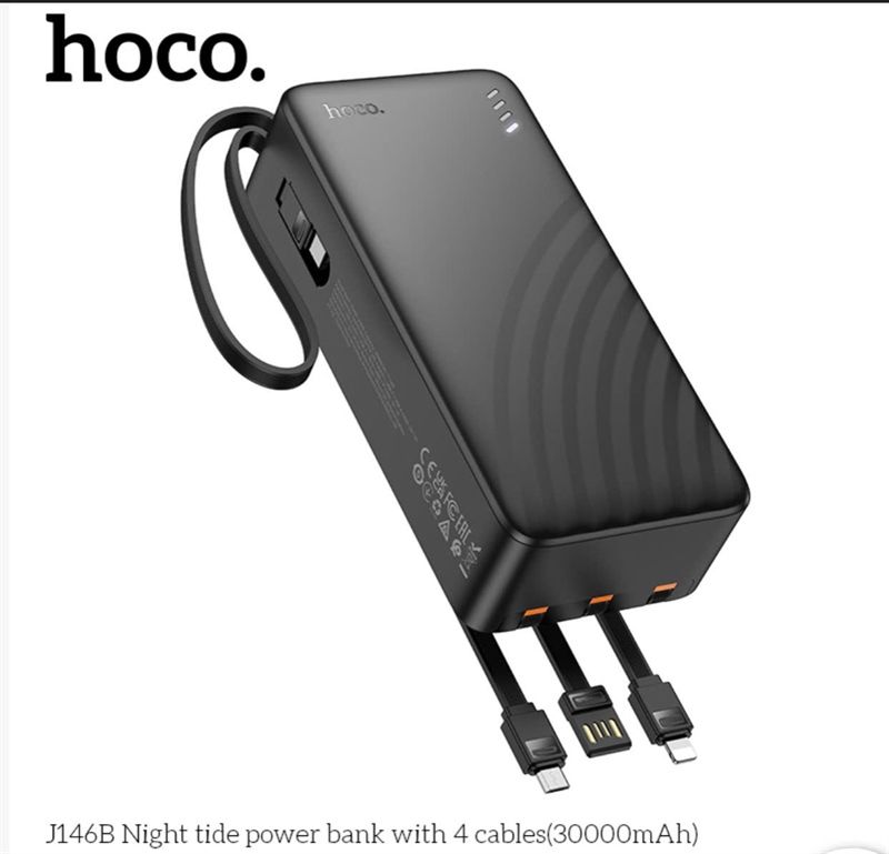 Pin Dự Phòng 30000mAh - Hoco J146B - Kèm 3 Dây