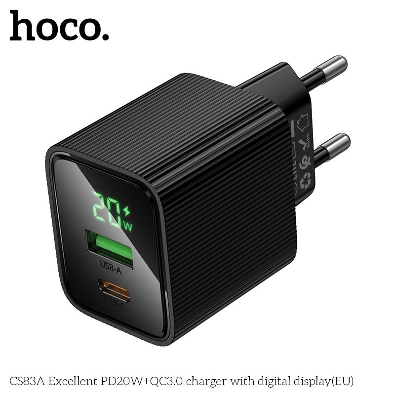 Cóc Sạc Nhanh - Hoco CS83A - PD20W (1 cổng USB + Type C)