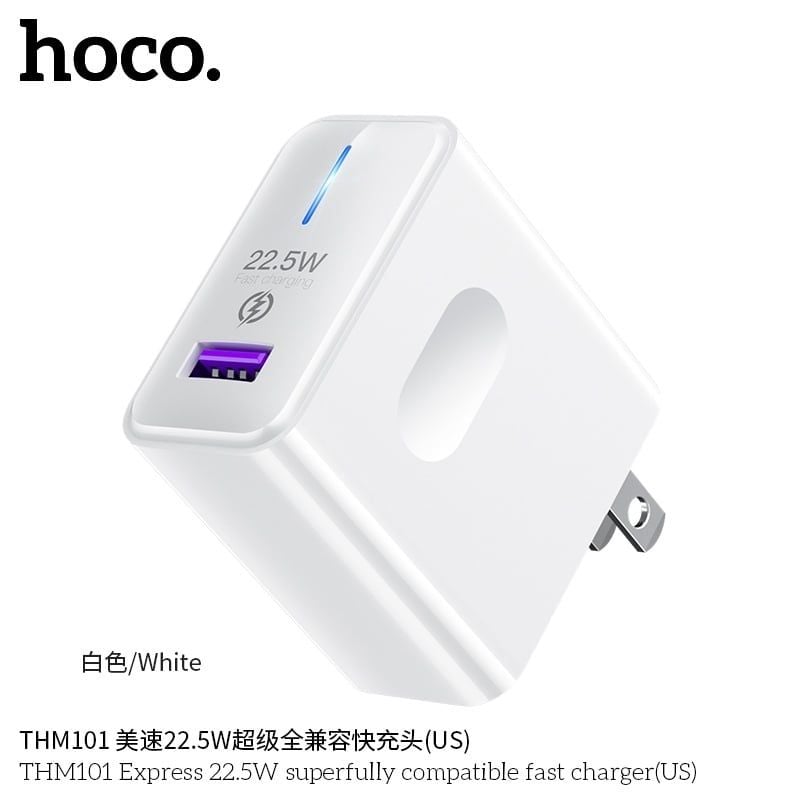 Cóc Sạc Hoco THM101 - 22.5W / QC3.0 / Vooc - Sạc Nhanh / Led
