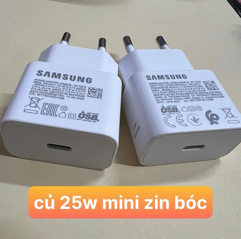 Cóc Sạc Samsung 25W mini Zin Bóc (trần)