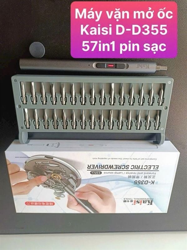 Máy Vặn - Mở Ốc 55in1 - KAISAI D-D355 (Pin Sạc)