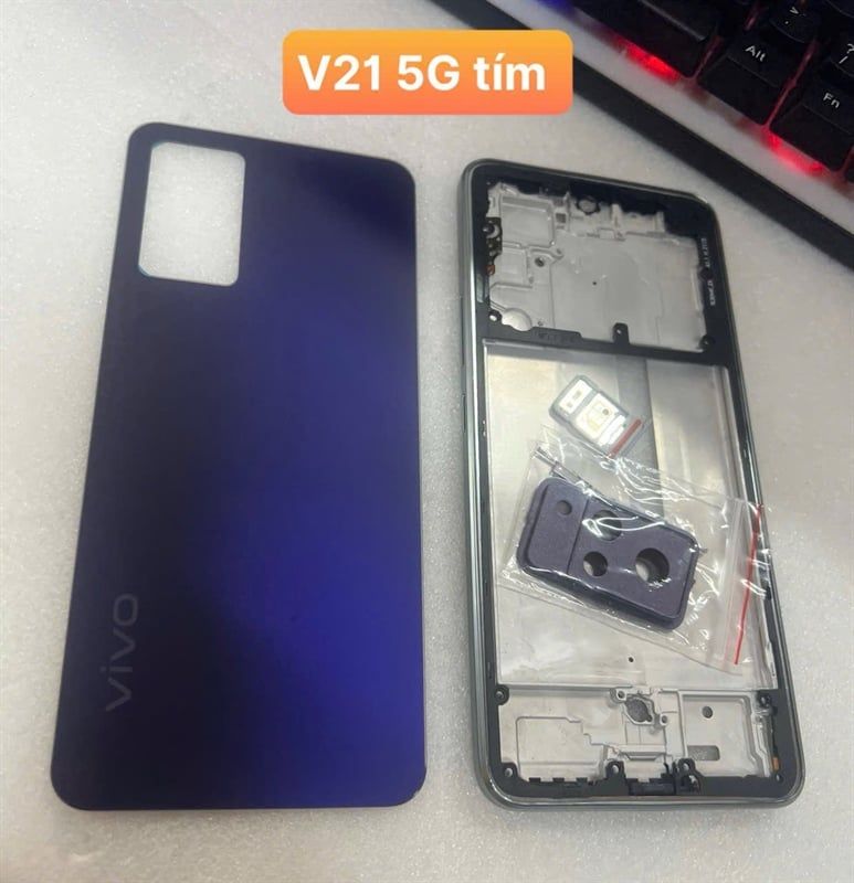 Vỏ Bộ ViVo V21 5G - tím
