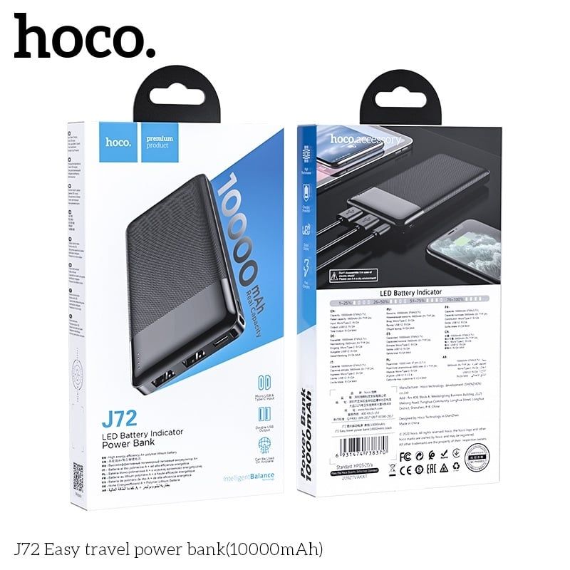Pin Dự Phòng 10000mAh - Hoco J72 (sl5-5/10-10)