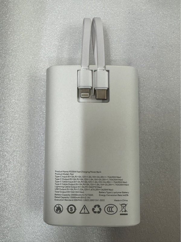 Pin Dự Phòng 20000mAh - PHANTOM P64 Sạc Nhanh 35W - mini - Kèm Dây