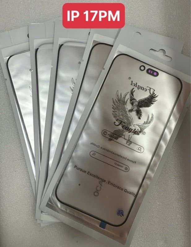 Kính Liền Keo Iphone 17 Pro Max Đen ( Zin Đại Bàng )