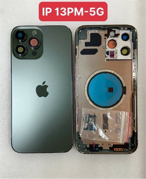 Vỏ Bộ Iphone 13 Pro Max 5G Zin - Xanh Green (Full PK) + Sạc kg dây