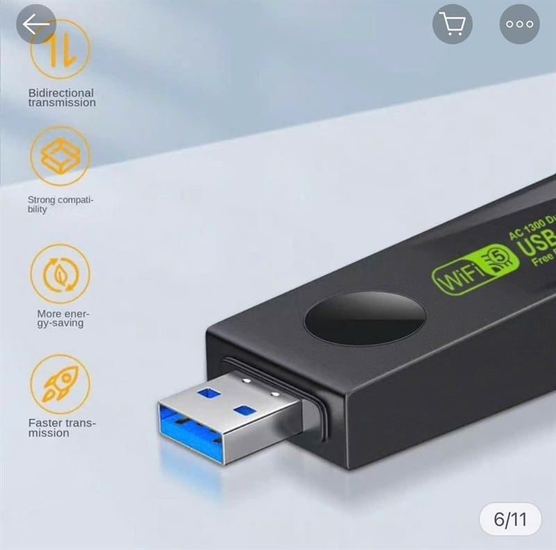 Bộ Thu Sóng USB Wifi Tốc Độ Cao 1300M - RE-1202/03