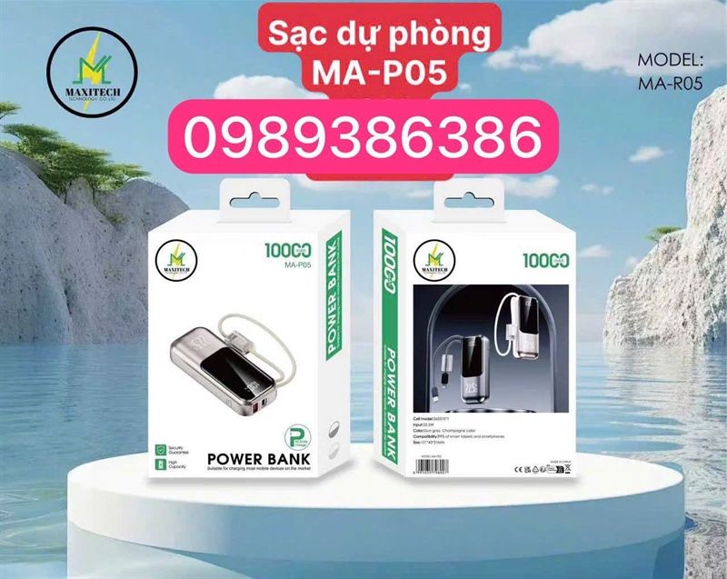 Pin Dự Phòng Maxitech MA - P05 - 10000mAh - Sạc Nhanh 22.5W
