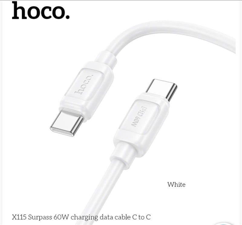 Cáp Sạc Nhanh C2C - Hoco X115 - PD60W - 1m (sl20-1/30-2/50-3)