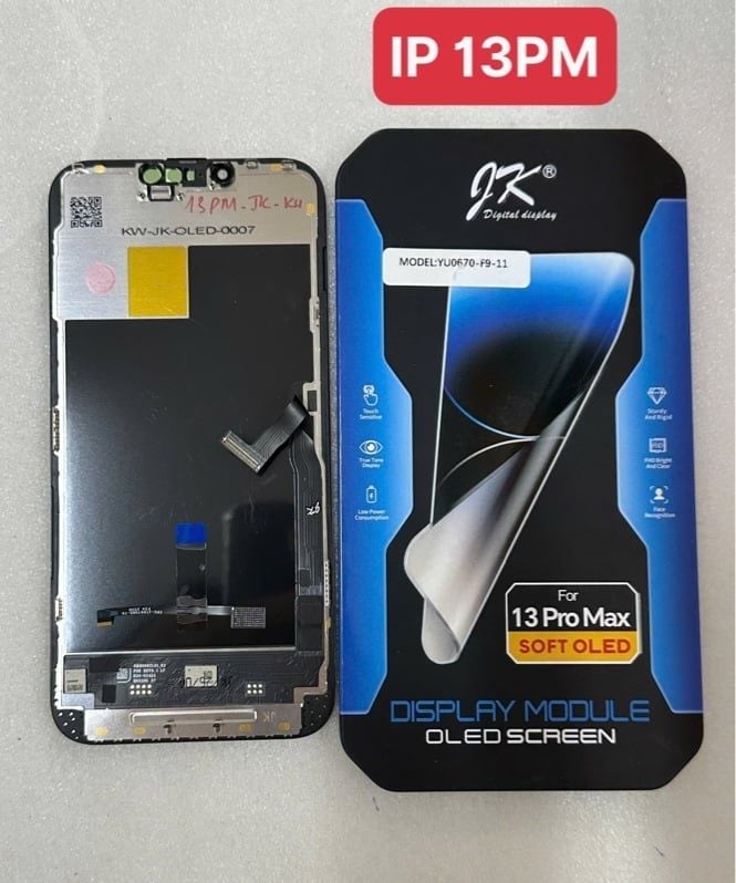 Màn Hình Iphone 13 Pro Max - JK / Oled Phôi Dẻo / 120Hz ( sàn được ic )