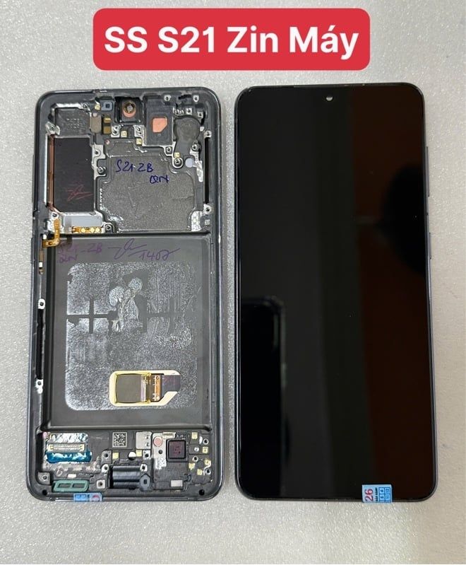 Màn Hình Samsung S21 / G991 - Zin Bóc Máy - Khung Đen (Amoled) (mèo nhẹ)