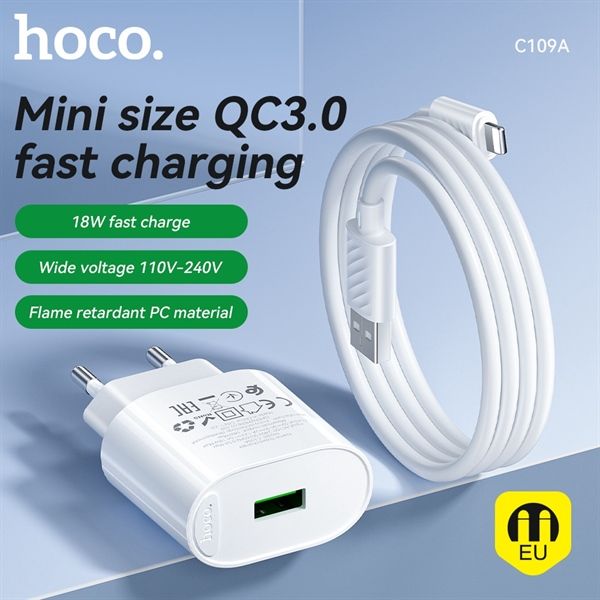Sạc Bộ C.IP : Hoco C109 PD20W - Sạc Nhanh 3.0A - C to lightning