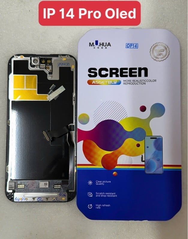 Màn Hình Iphone 14 Pro - Oled / GX - 120HZ - MQV 1-1 (phôi dẻo đẹp như zin)