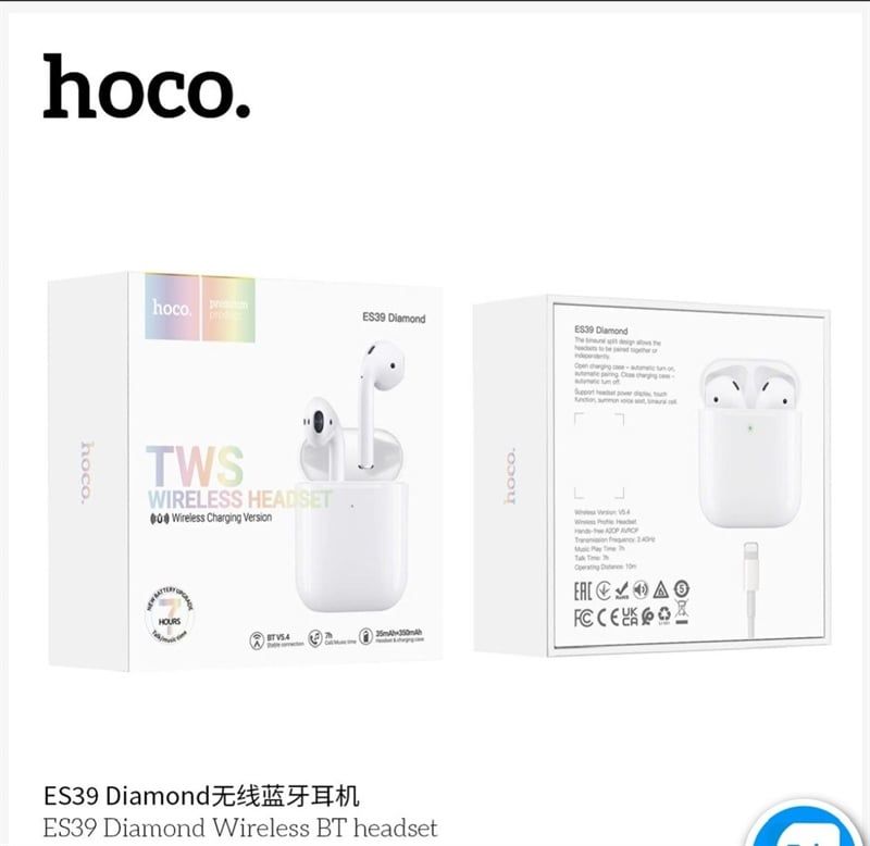 Tai Nghe Bluetooth Hoco ES39 Diamond - Pin 7H