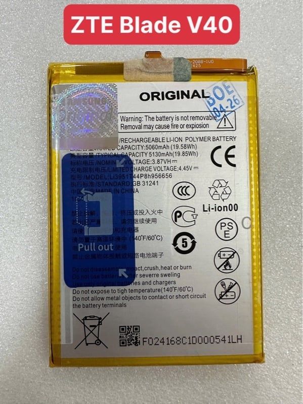 Pin ZTE Li3951T44P8H956656 / Blade V40 / V40 Vita / V40 Design / Nubia Neo 5G - 5130mAh