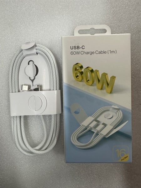 Cáp Sạc Iphone 60W - 16 Pro Max - C2C - Cáp Dù Box (1m)